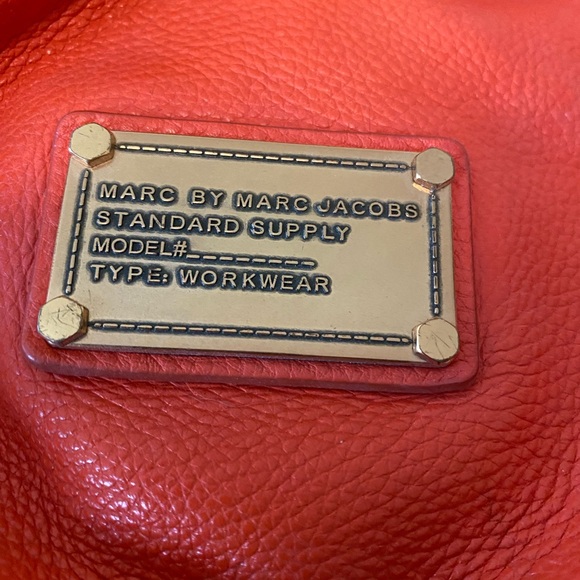 Marc by Marc Jacobs tote orange gently used - Picture 2 of 4